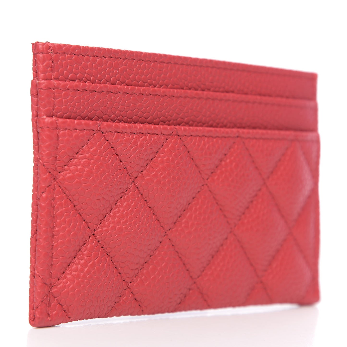 Caviar Quilted Boy Card Holder Red