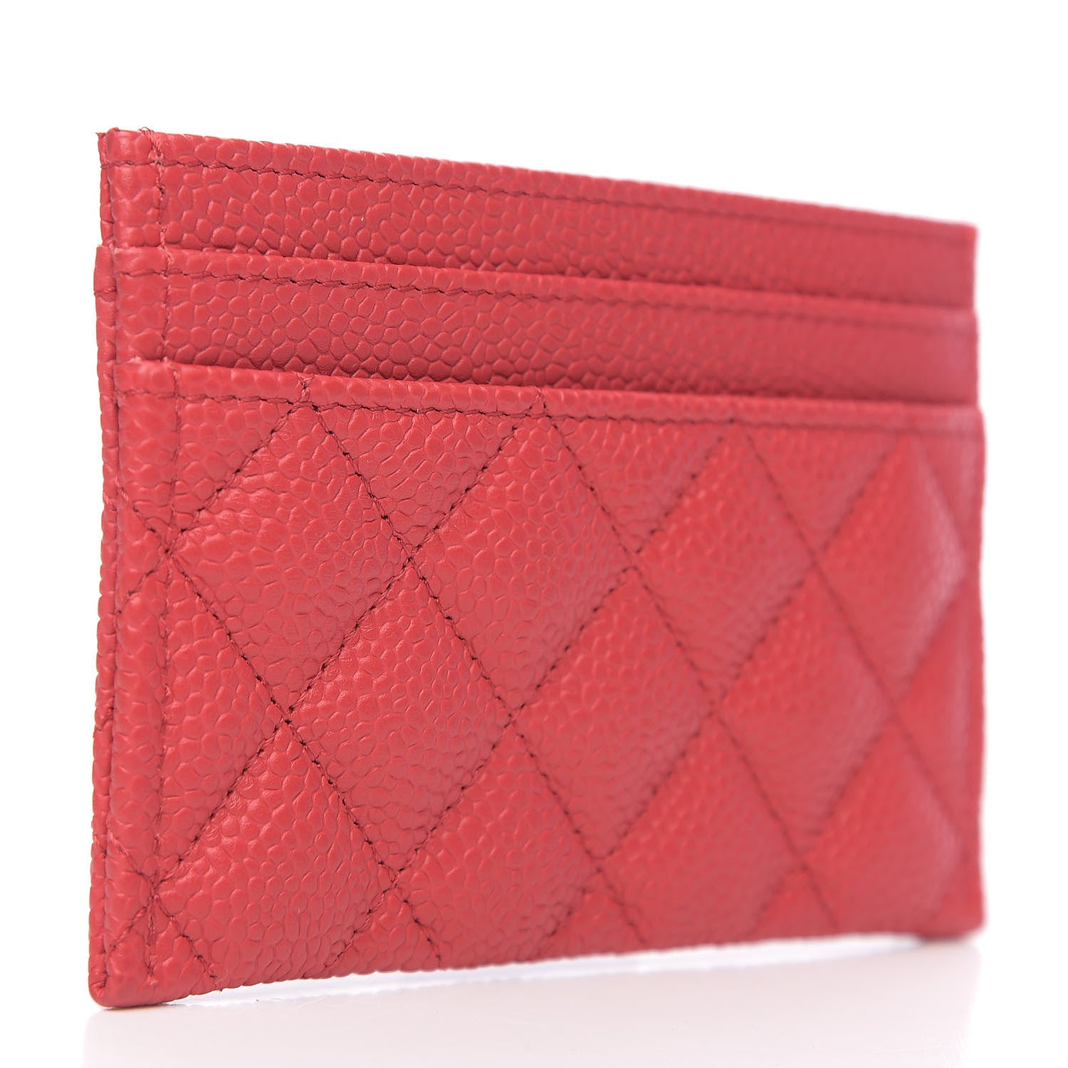 Chanel Caviar Quilted Boy Card Holder Red 2 of 8