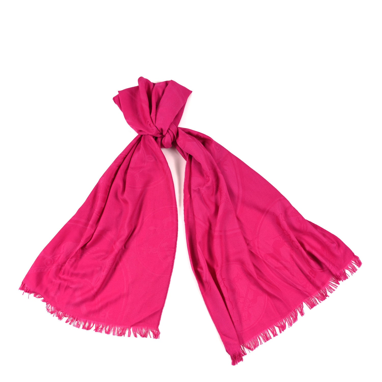 Hermes Cashmere Silk New Libris Stole Rose Indien 1 of 3