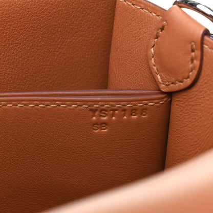 Hermes Swift Printed Eperon d'Or Mini Sac Roulis Gold White Bleu Encre 6 of 10