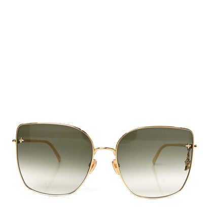 Louis Vuitton Metal LV Charm Cat Eye Sunglasses Z1720U Gold 2 of 7