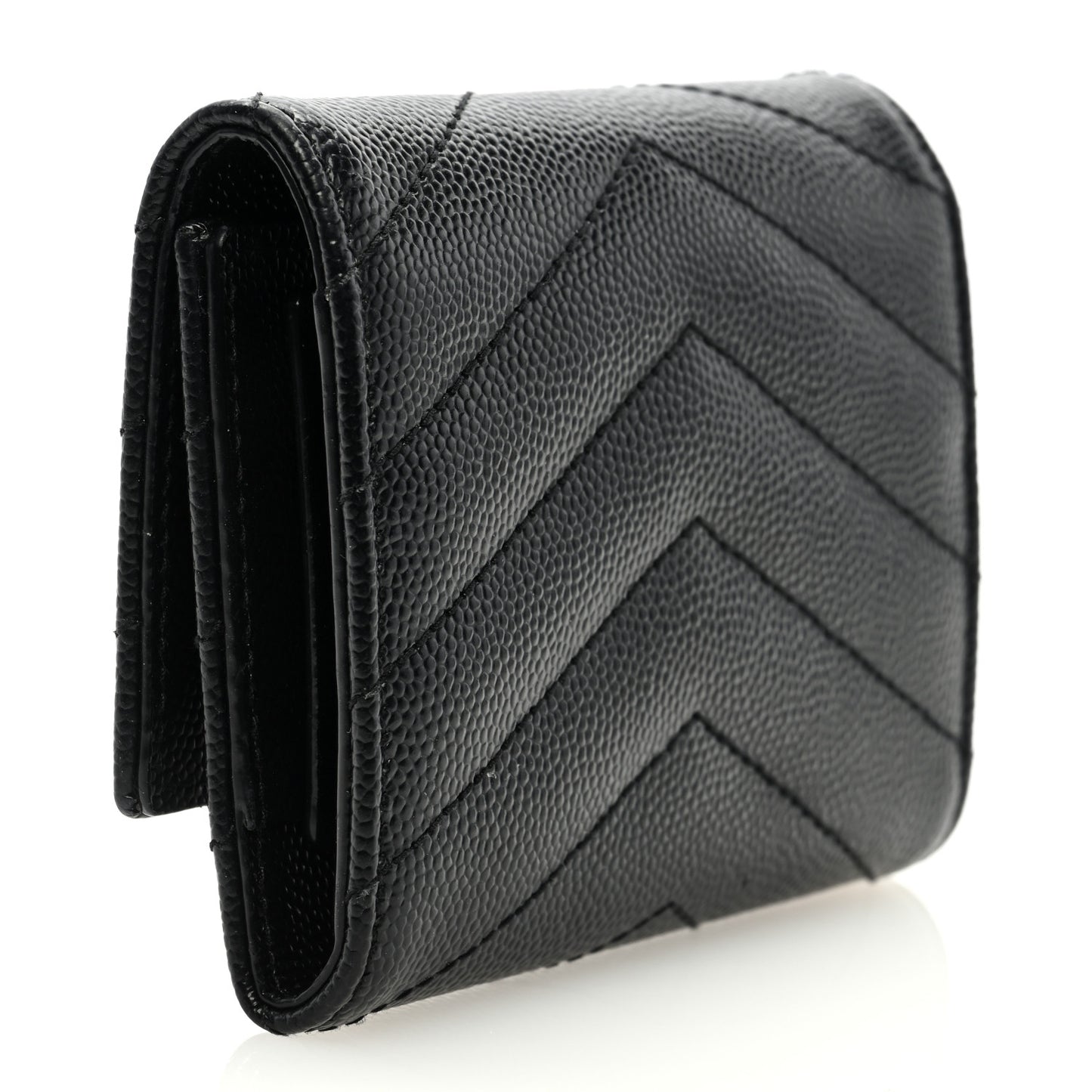 Grain de Poudre Matelasse Cassandre Monogram Slim Key Case Black