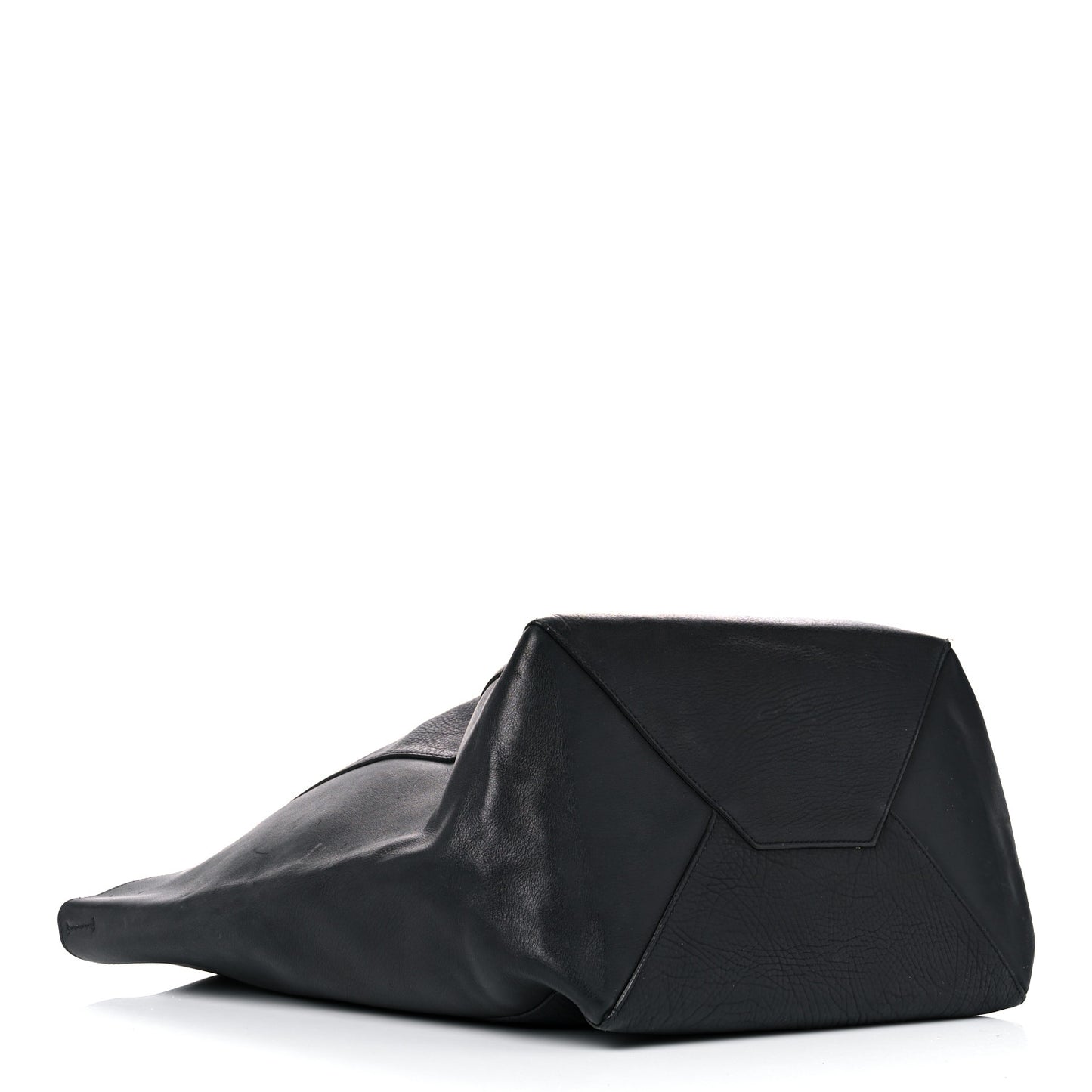 Elephant Calfskin Medium Horizontal Cabas Phantom Black