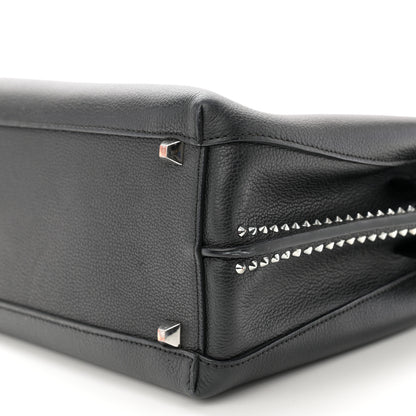 MCM Grained Calfskin Studded Medium Milla Tote Black 11 of 13