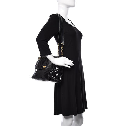 Chanel Patent Flap Shoulder Bag Black 2 of 21