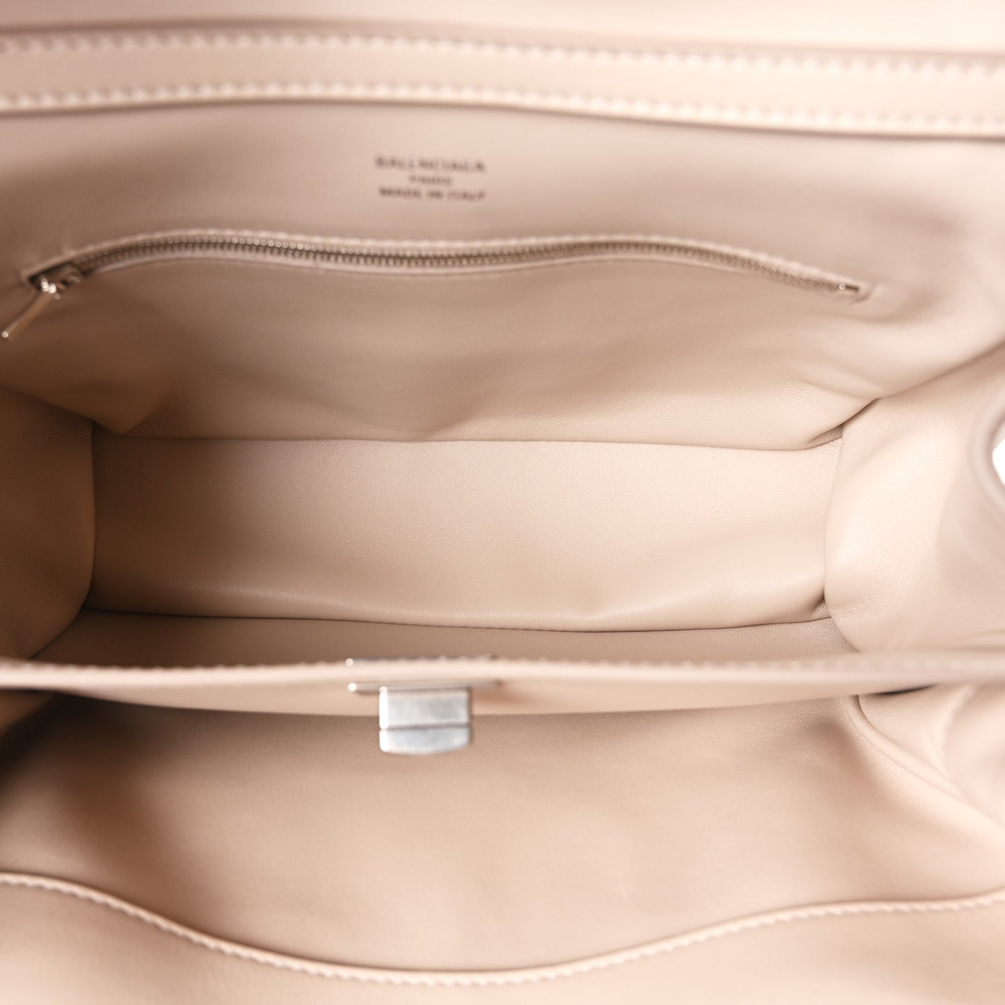 Natural Smooth Calfskin Small Rodeo Top Handle Handbag Almond