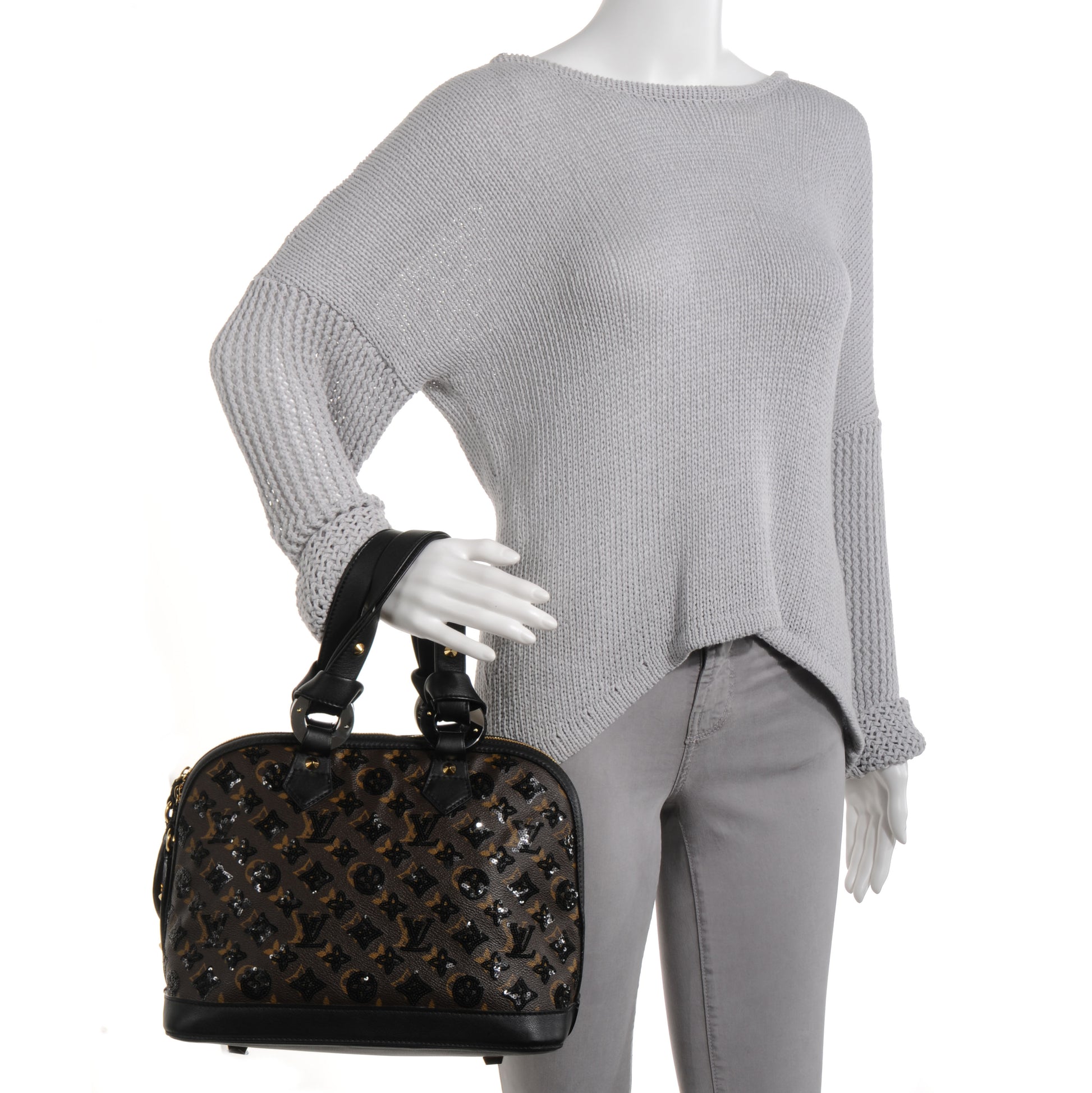 Louis Vuitton Monogram Sequins Eclipse Alma Black 2 of 8