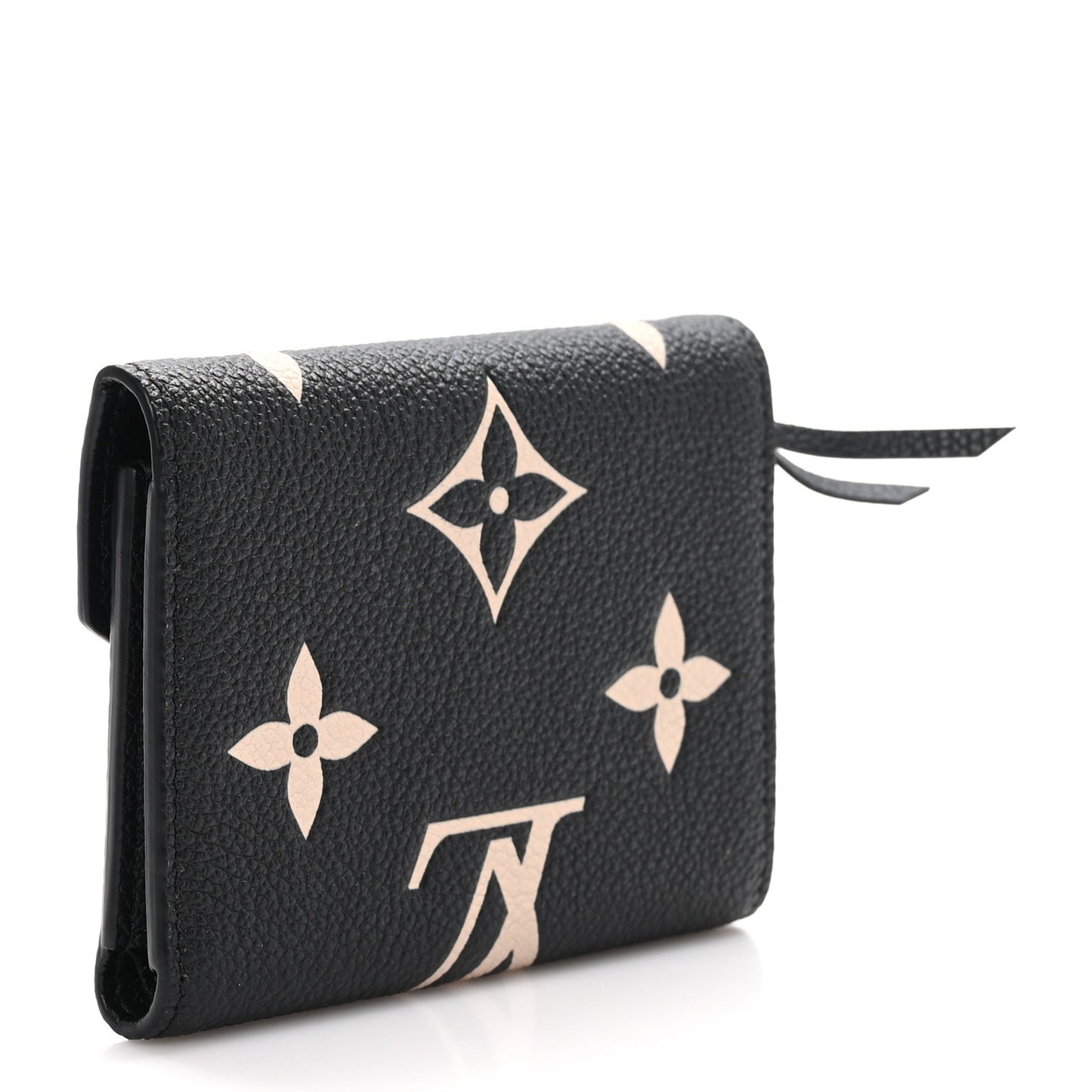 LOUIS VUITTON Empreinte Monogram Giant Victorine Wallet Black Beige