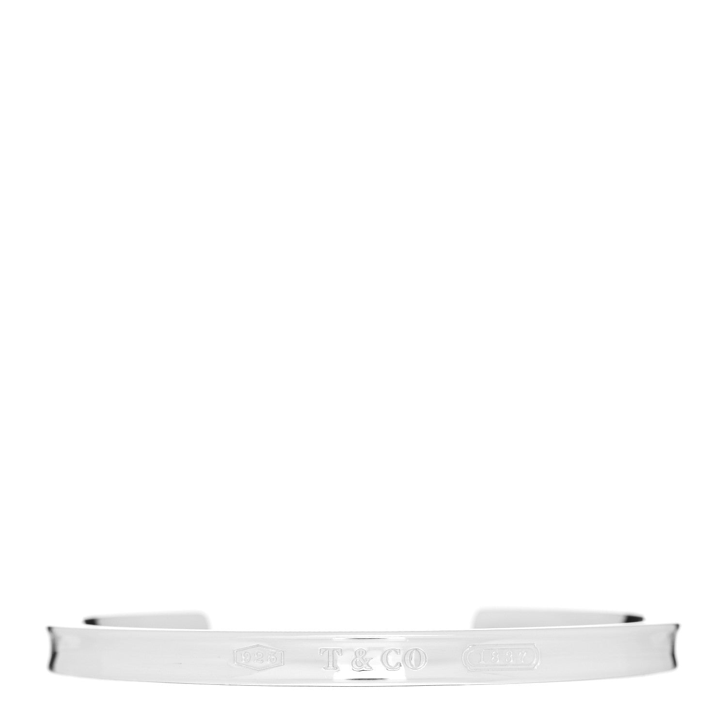 Tiffany Sterling Silver Narrow 1837 Cuff Bracelet 1 of 3