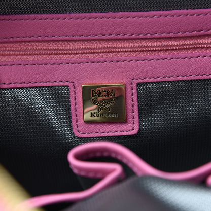MCM Visetos Small Side Stud Stark Backpack Pink 5 of 7