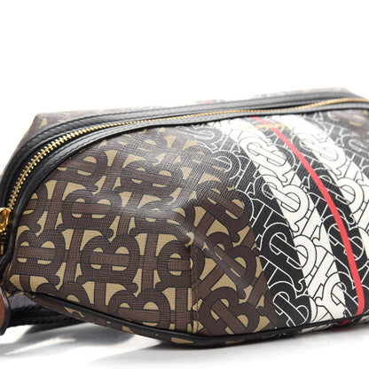 Burberry E-Canvas Monogram Stripe Medium Sonny Bum Bag Bridle Brown 7 of 8