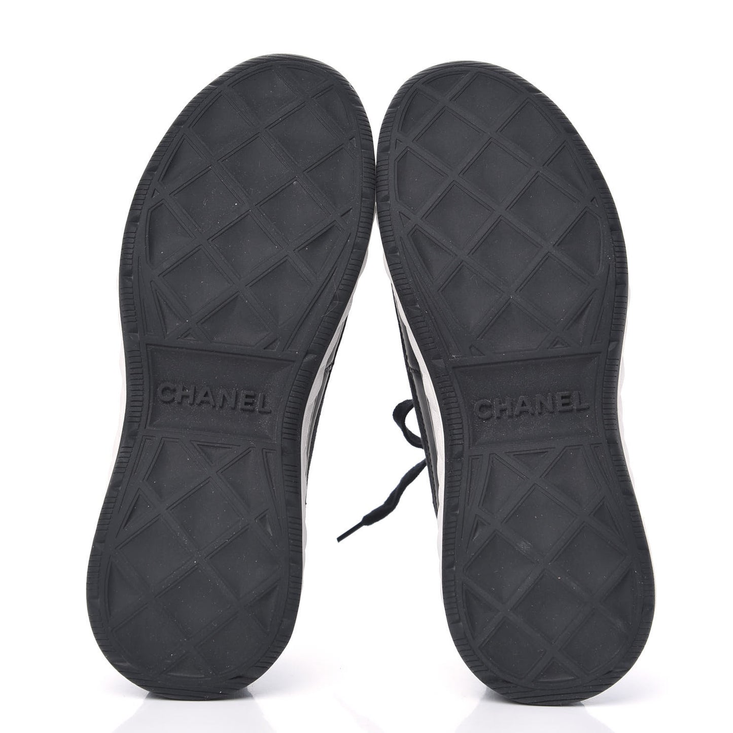 Velvet Calfskin Mixed Fibers CC Sneakers 36.5 Black