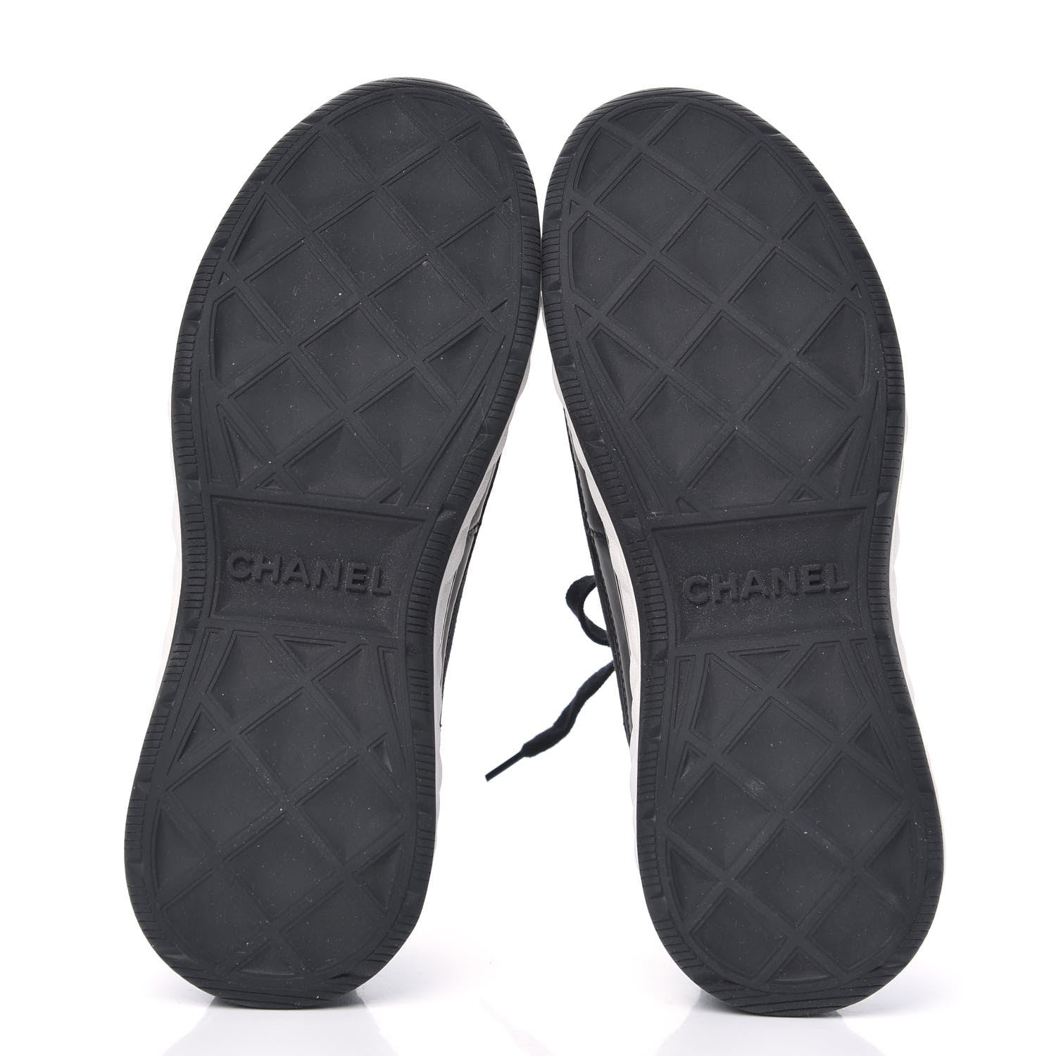 Chanel Velvet Calfskin Mixed Fibers CC Sneakers 36.5 Black 5 of 8