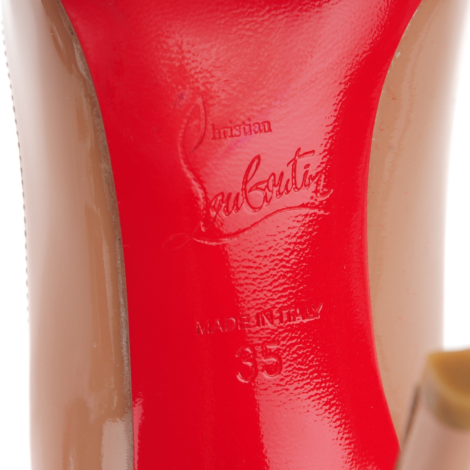 Christian Louboutin Patent Pigalle 100 Pumps 35 Nude 7 of 9