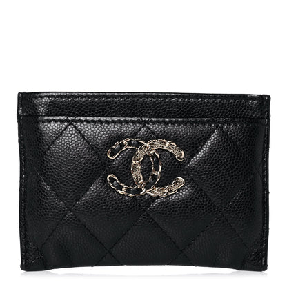 Chanel Caviar Quilted French New Wave Card Holder Black 1 of 7