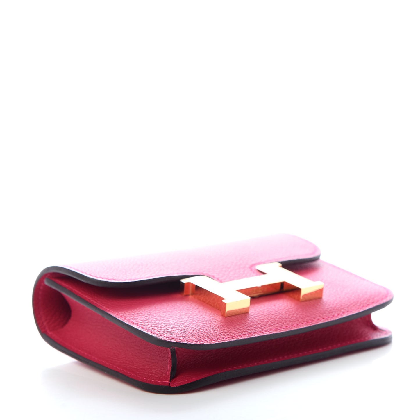 Evercolor Bi-Color Constance Slim Wallet Framboise Rouge Sellier