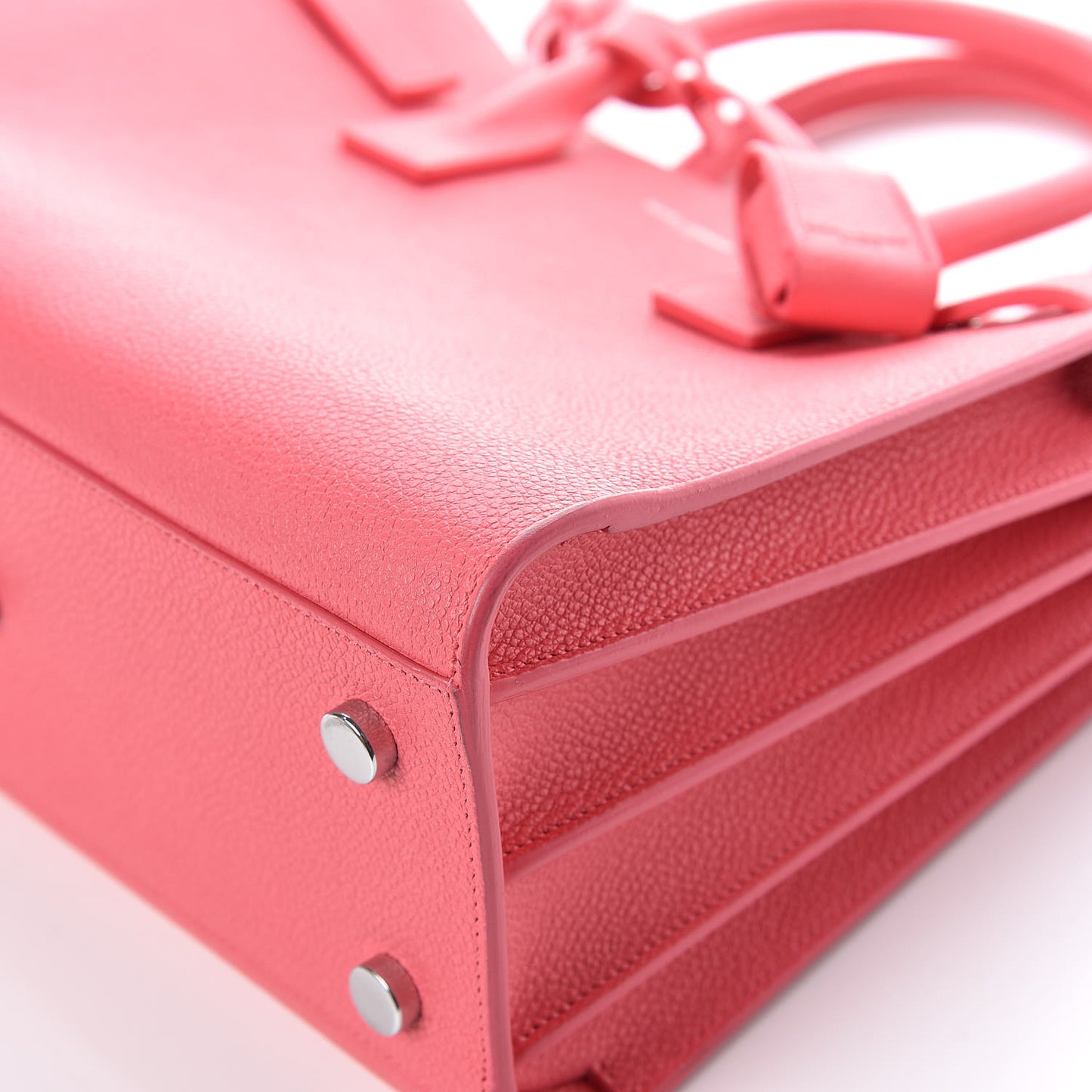 Grained Calfskin Baby Sac De Jour Rose Clair
