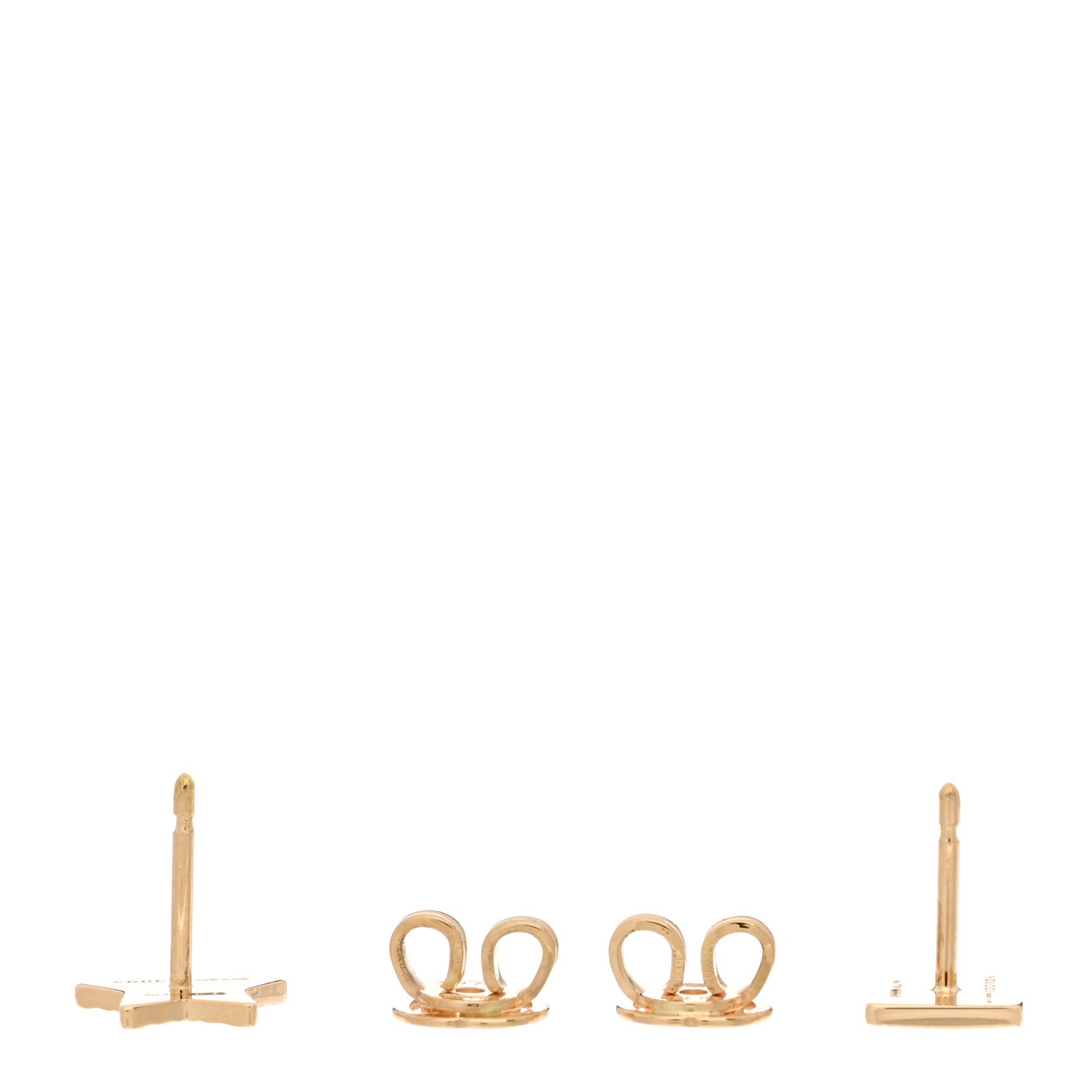 18K Yellow Gold Icon Square Star Earrings