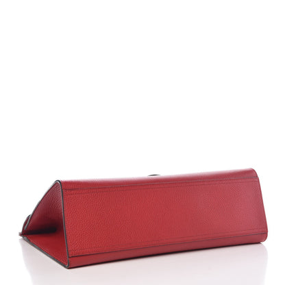 Gucci Calfskin Medium GG Marmont Top Handle Bag Vulcanic Red 4 of 7