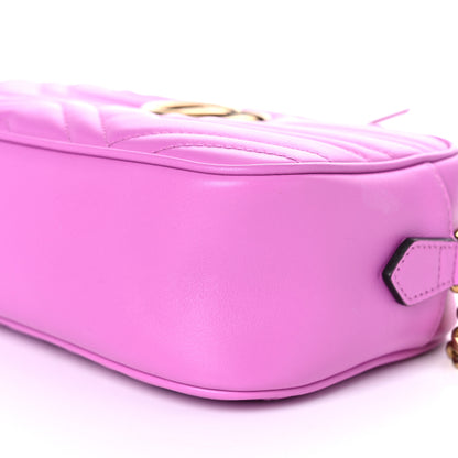 Gucci Calfskin Matelasse Small GG Marmont Chain Shoulder Bag Candy Mousse 10 of 12