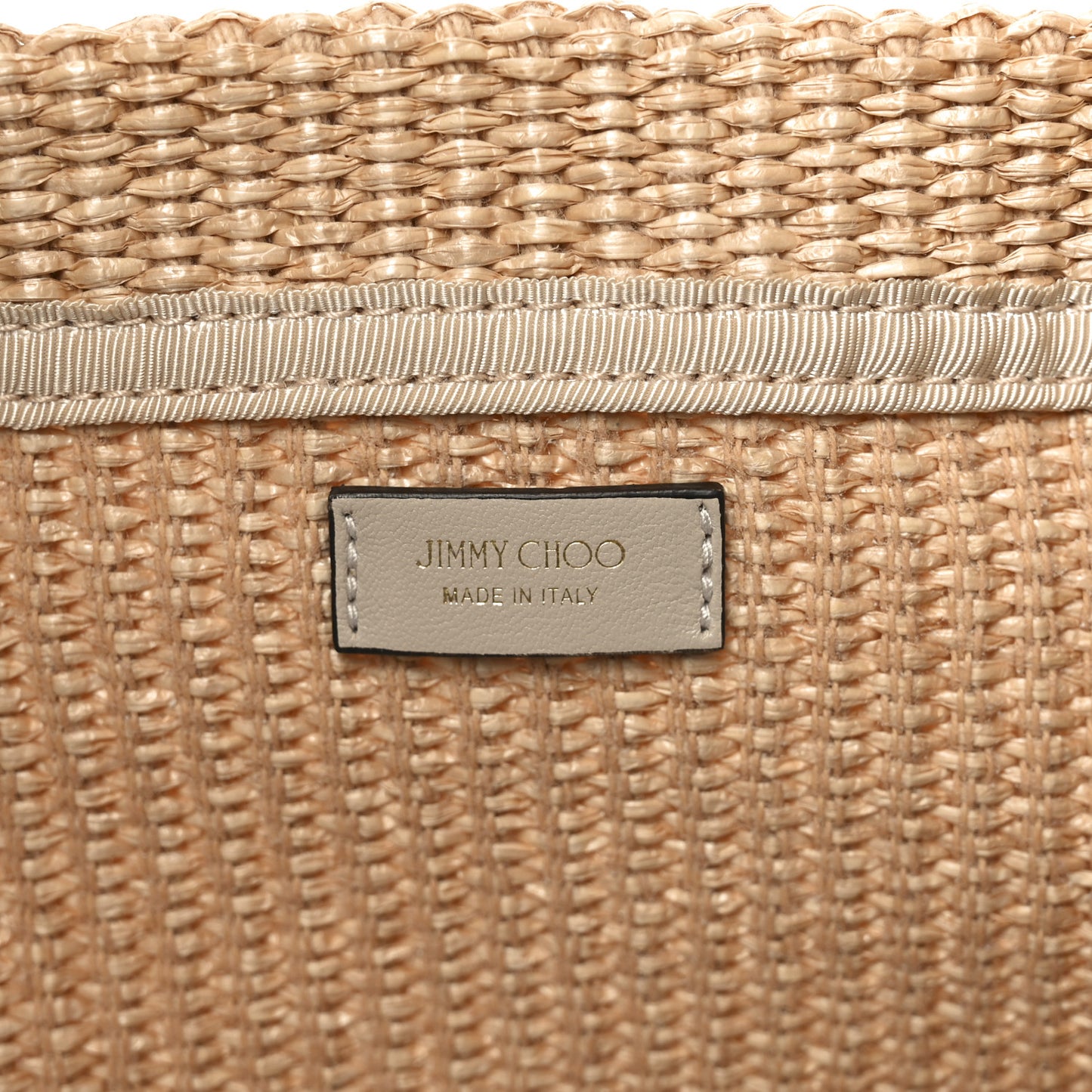 Raffia Embroidered East West Beach Tote Natural Latte
