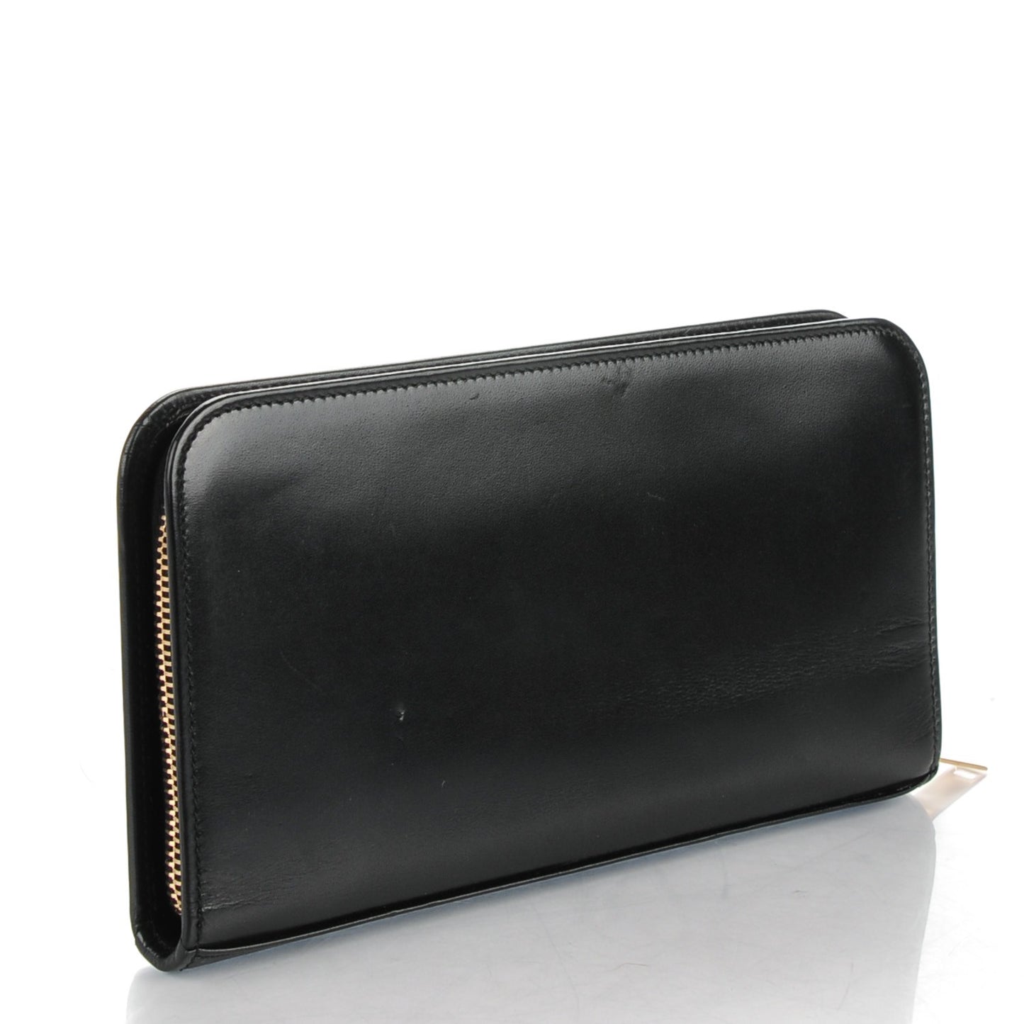 Calfskin Classic Zip Around Wallet Black