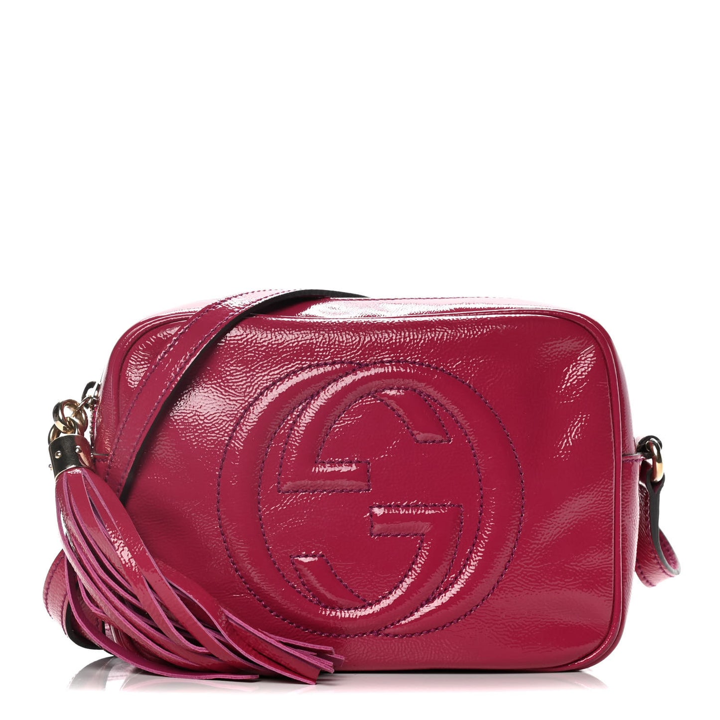 Soft Patent Small Soho Disco Bag Bright Bougainvillea