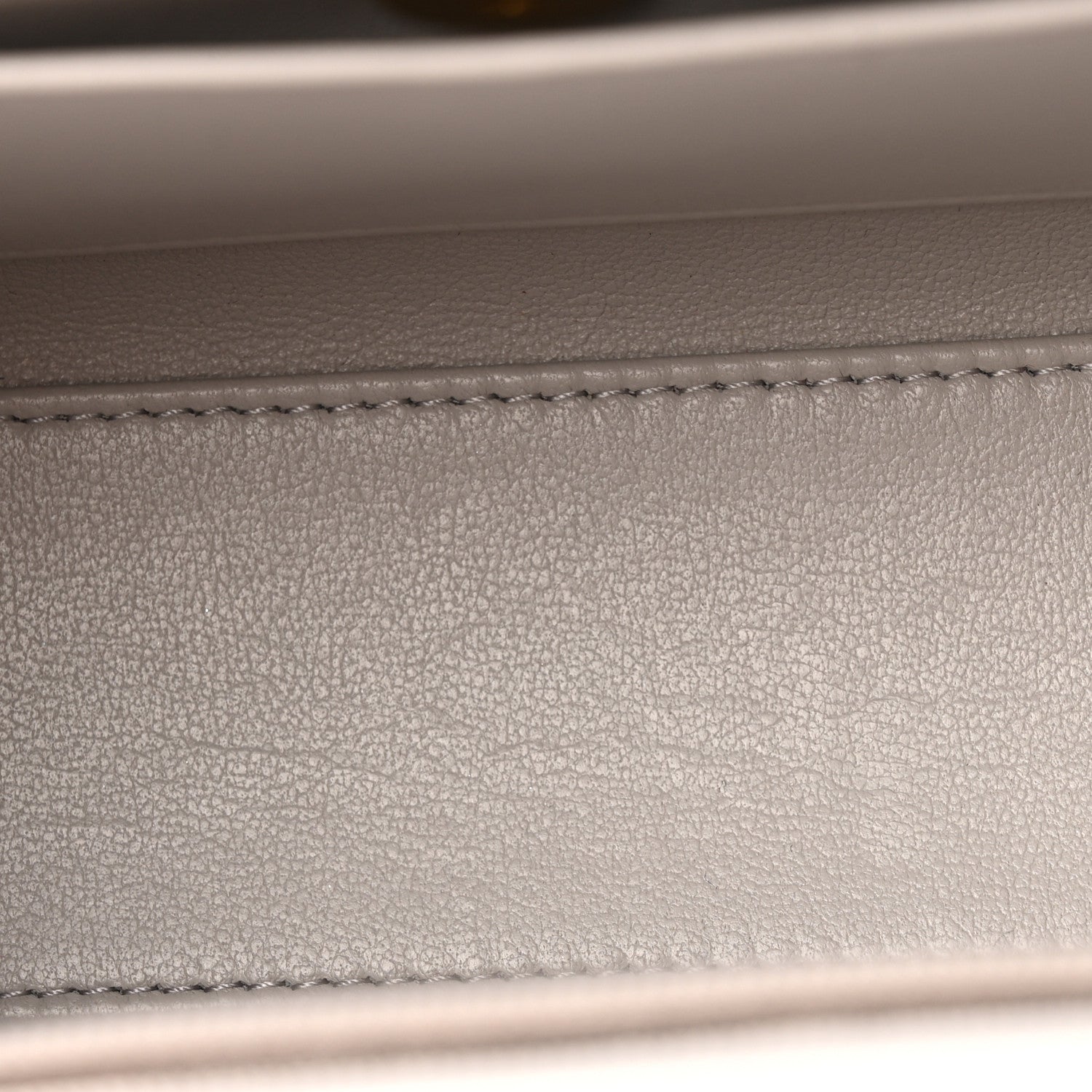 Chanel Shiny Aged Calfskin Quilted Nano Kelly Shopper Light Grey 5 of 11