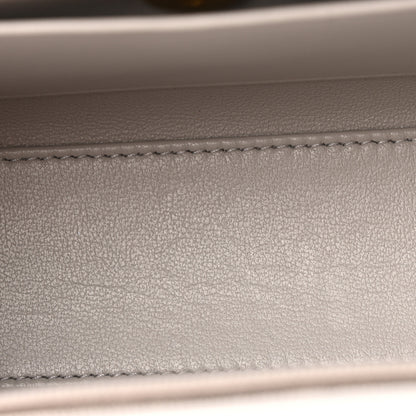 Chanel Shiny Aged Calfskin Quilted Nano Kelly Shopper Light Grey 5 of 11