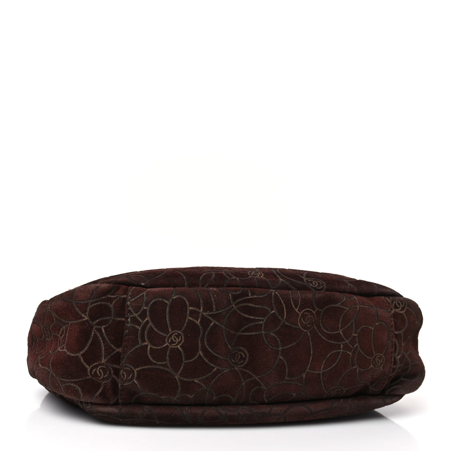 Chanel Suede Camellia Shoulder Bag Brown 4 of 9