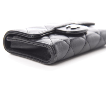 Chanel Lambskin Quilted Flap Card Holder Black 12 of 12