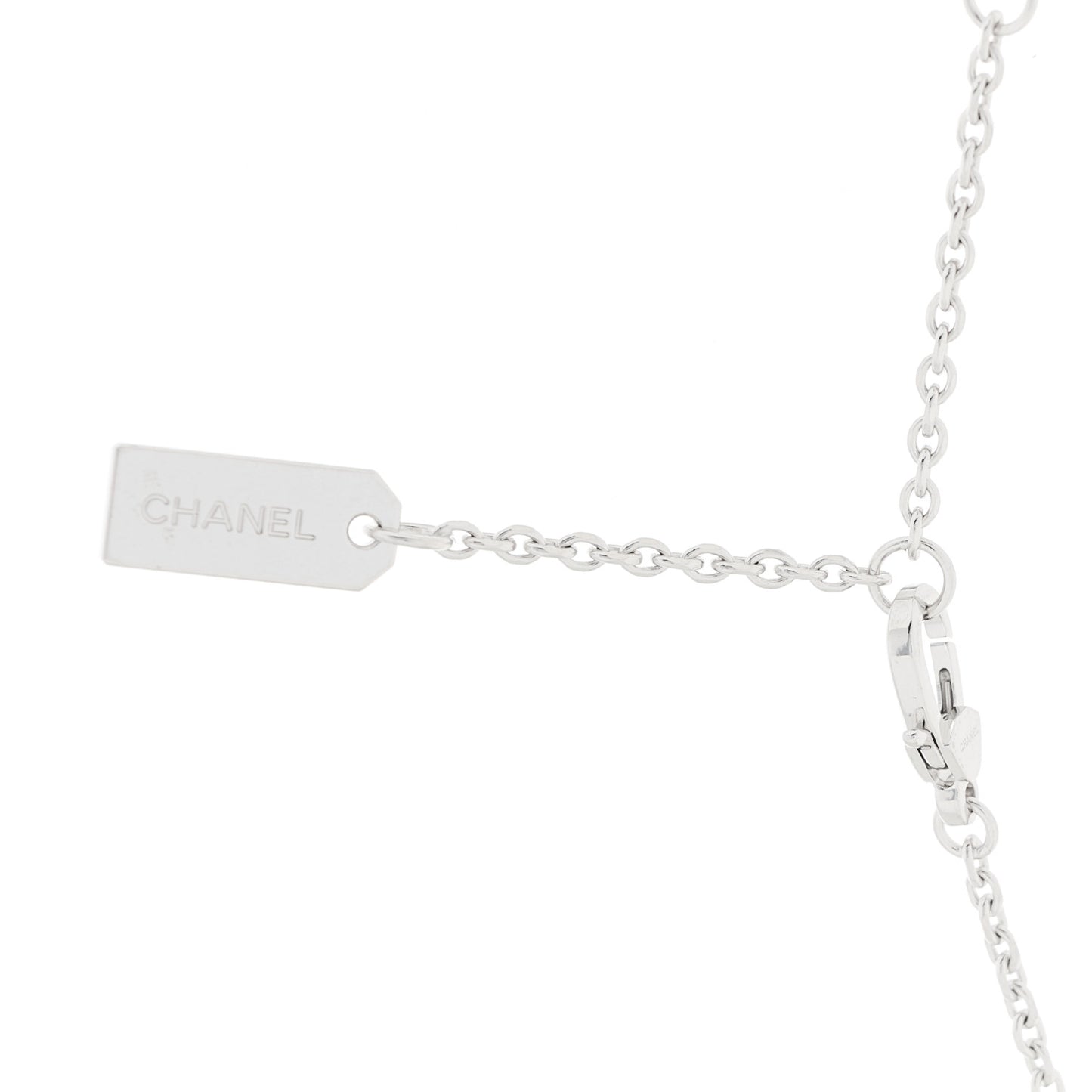 18K White Gold Diamond Eternal No 5 Necklace