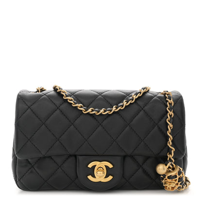 Chanel Lambskin Quilted Mini Rectangular Pearl Crush Flap Black 1 of 11