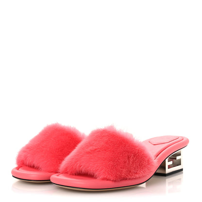 Fendi Mink FF Baguette Sandals 40 Kissed 4 of 10