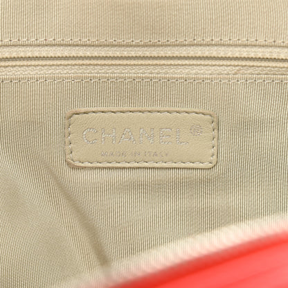 Chanel Washed Lambskin Chain Around Bowler Red 6 of 11