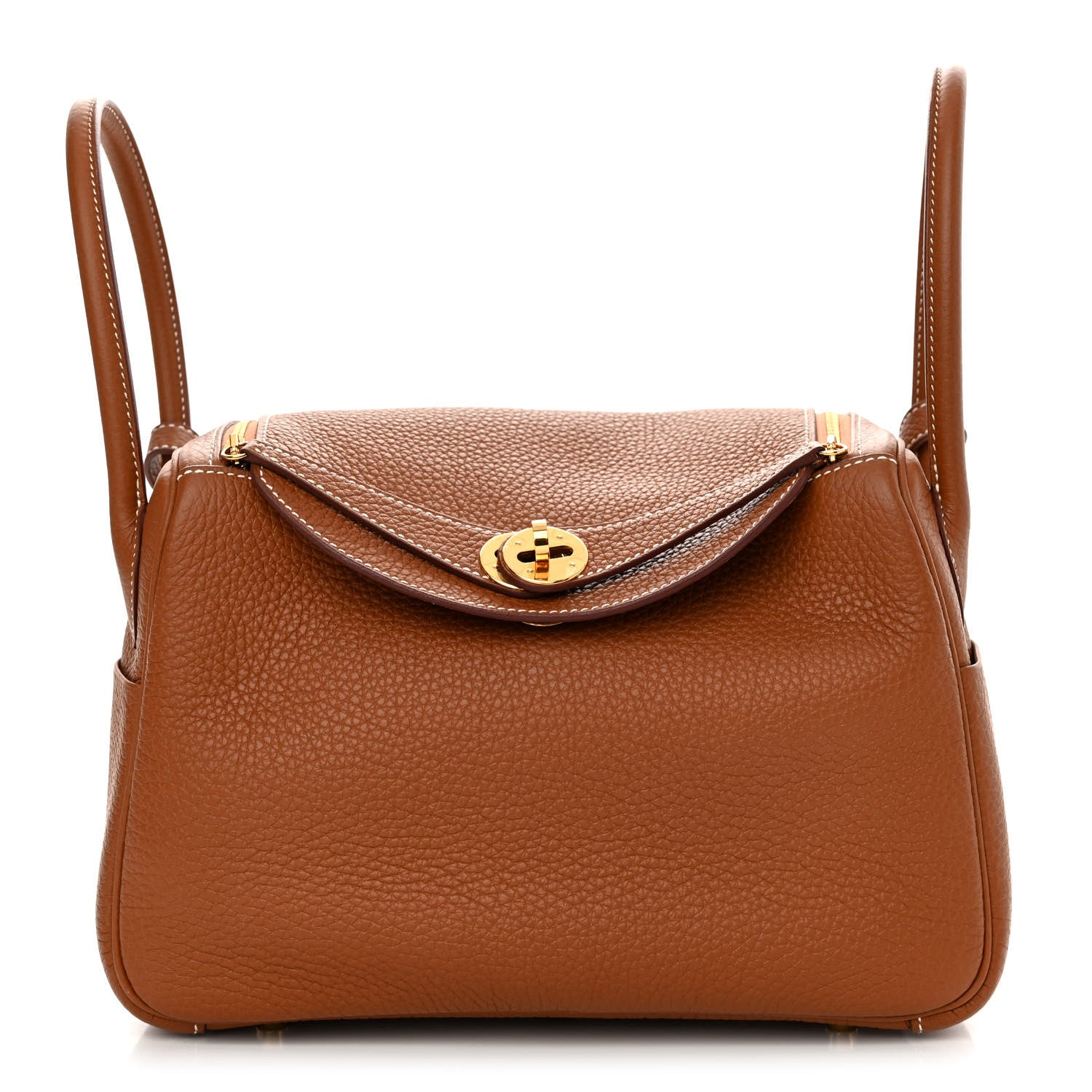 Hermes Taurillon Clemence Lindy 26 Gold 1 of 11