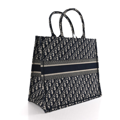 Christian Dior CHRISTIAN DIOR Oblique Large Book Tote Blue Multicolor 3 of 11