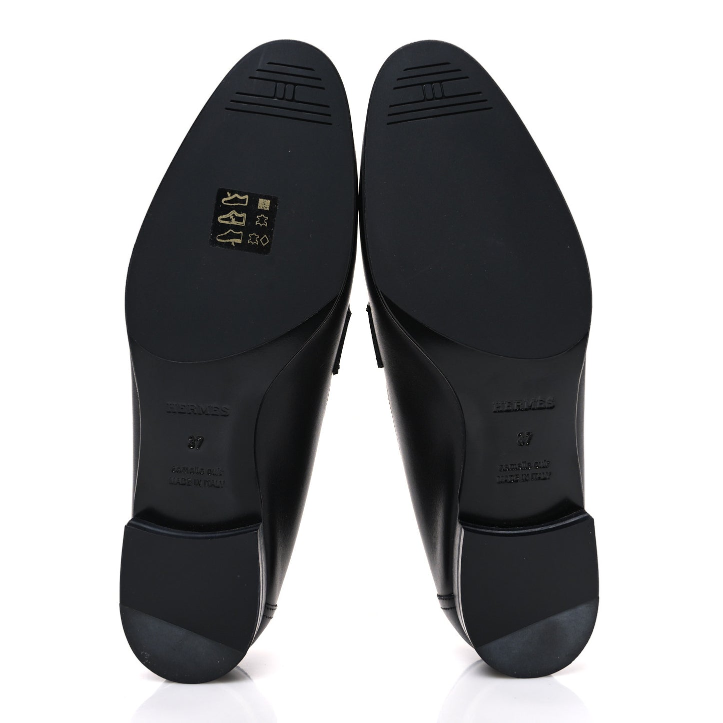 Toile De Coton Calfskin Womens Paris Loafers 37 Black Prunoir