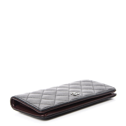 Chanel Caviar Quilted Yen Wallet Black 4 of 11