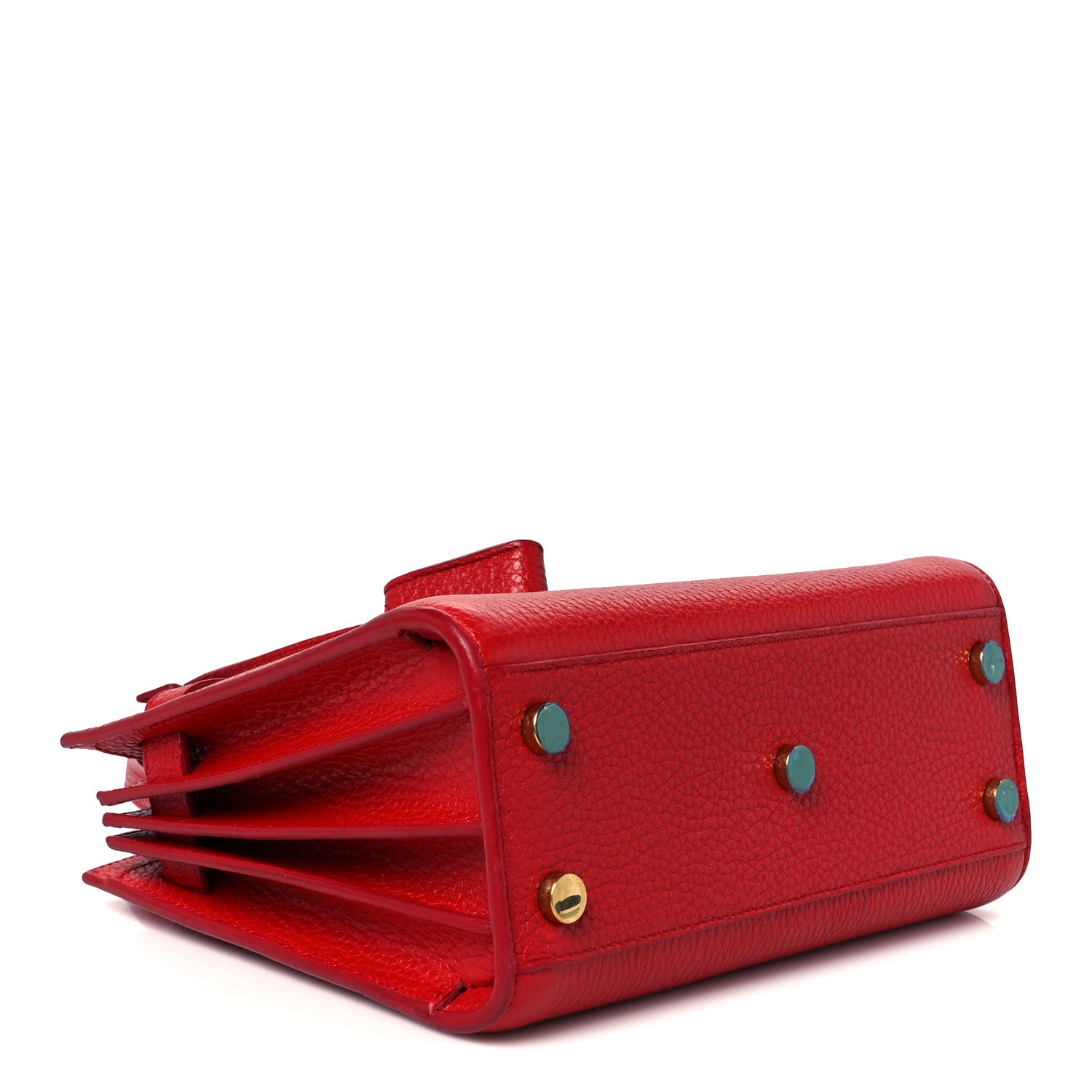 Saint Laurent Grained Calfskin Nano Sac De Jour Souple Lipstick Red 4 of 11
