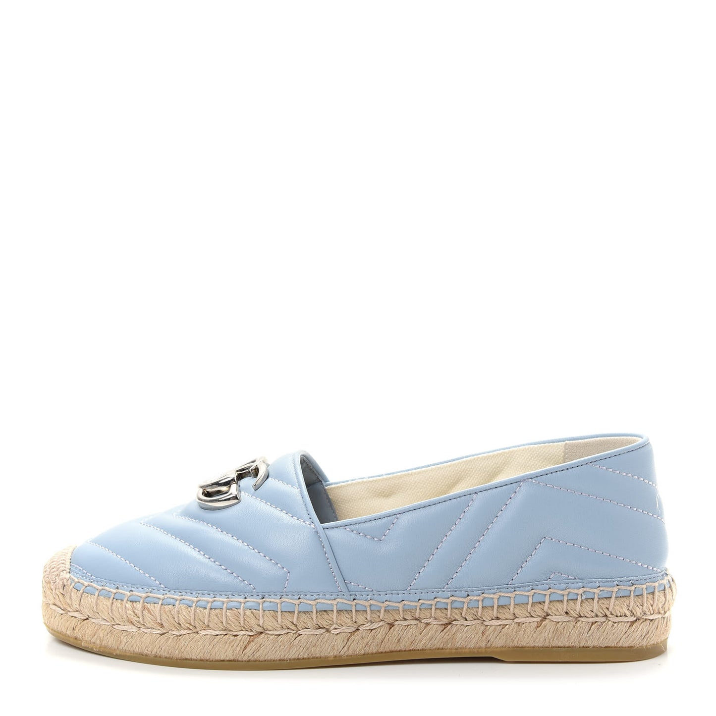 Nappa Matelasse GG Marmont Espadrilles 36 Porcelain Light Blue
