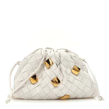 Bottega Veneta Nappa Intrecciato Studded The Mini Pouch Chalk 1 of 8