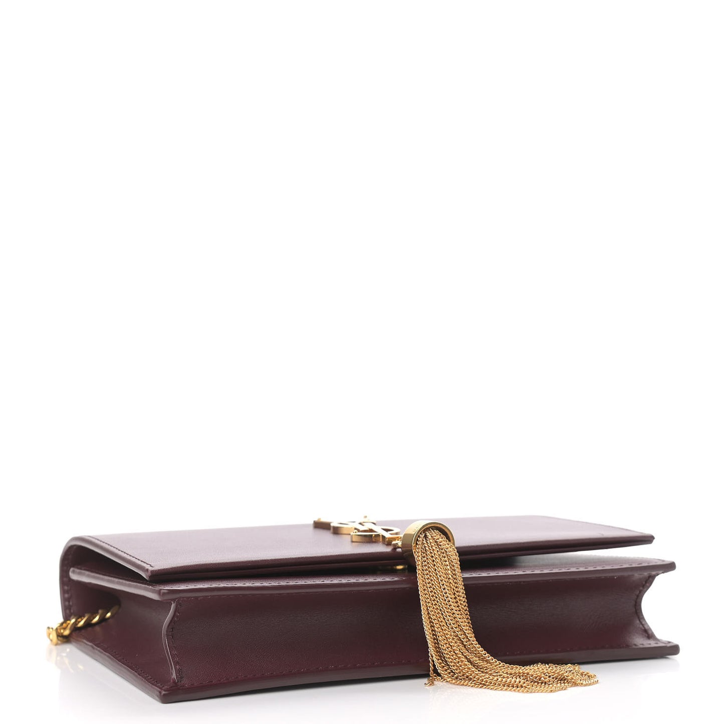 Smooth Calfskin Classic Monogram Kate Tassel Chain Wallet Palissandre
