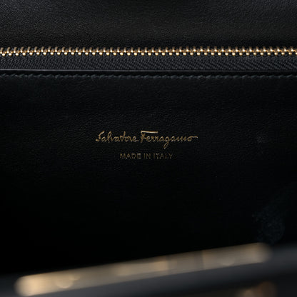 Salvatore Ferragamo Calfskin The Studio Bag Black 5 of 11