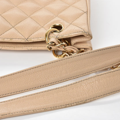 Chanel Caviar Quilted Petit Shopping Tote PST Beige Clair 9 of 16