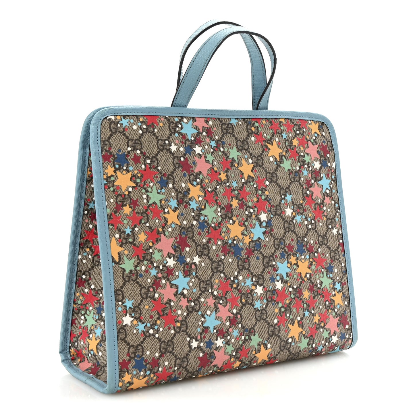 GG Supreme Monogram Star Print Childrens Tote Blue Multicolor