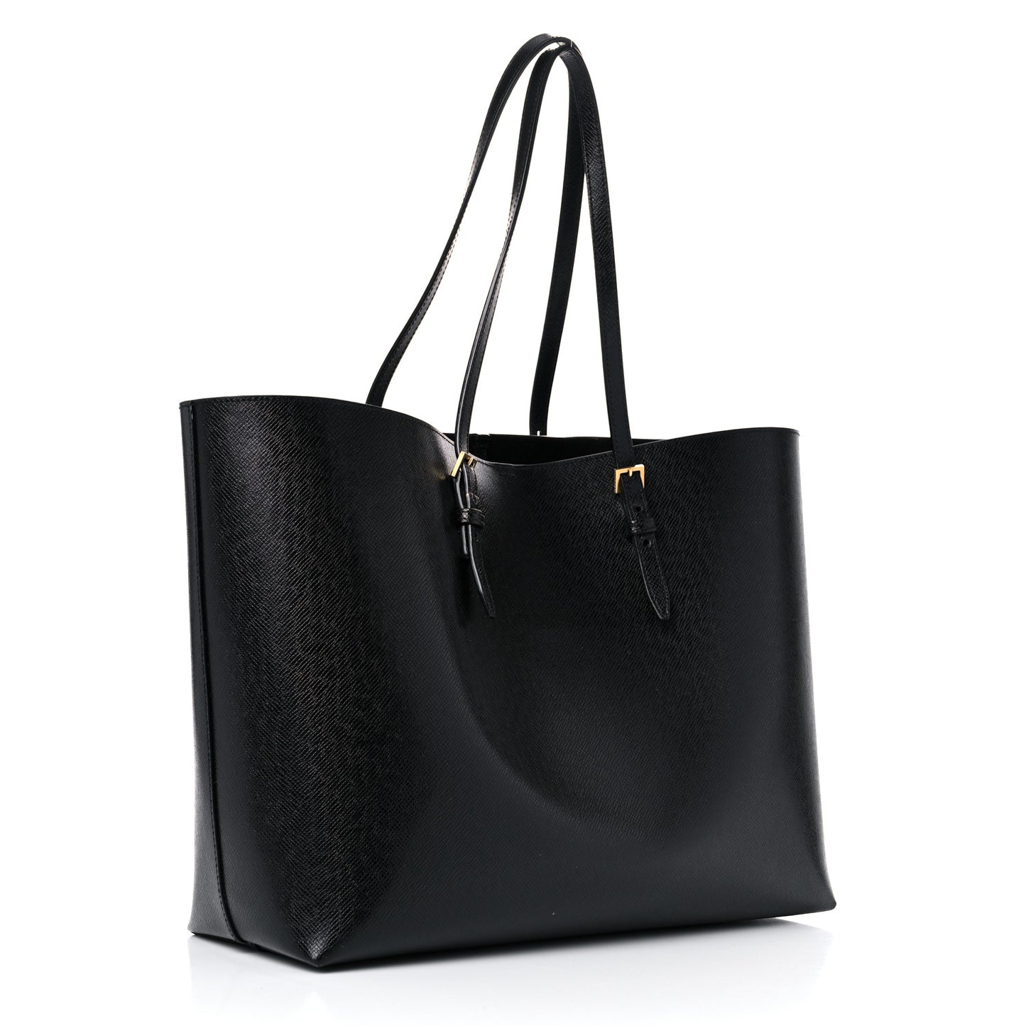 Calfskin Large Shopping Tote Black