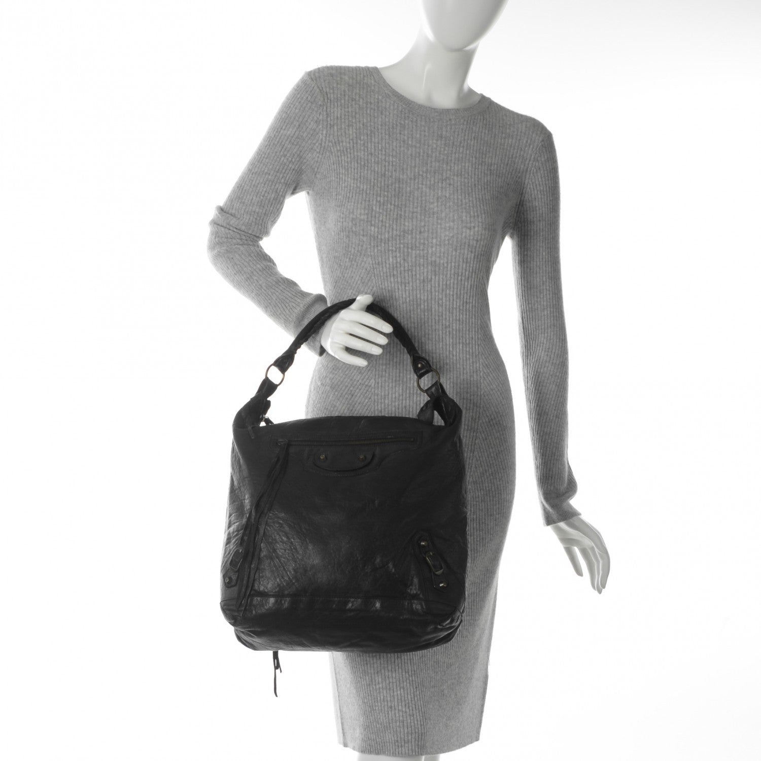 Balenciaga Agneau Classic Hardware Day Hobo Black 2 of 9