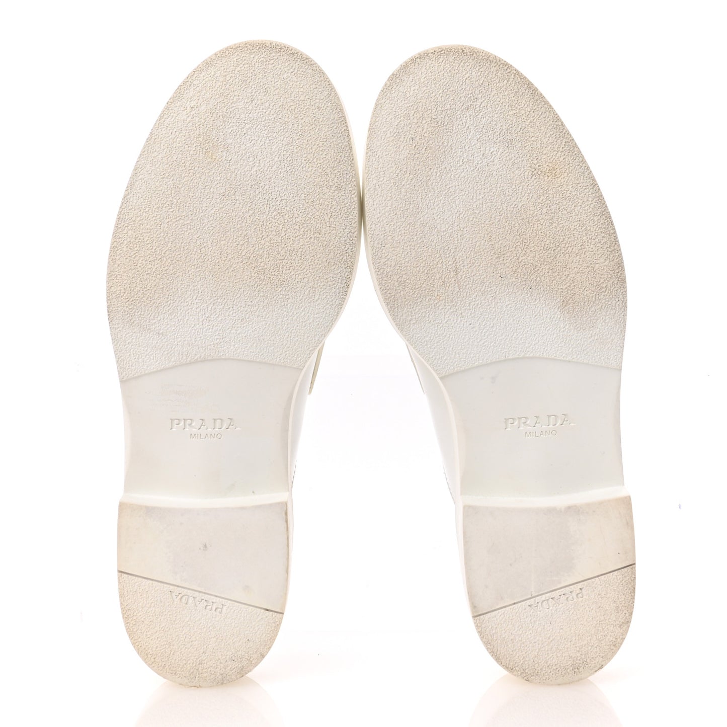 Spazzolato Metal Triangle Logo 40mm Loafer Mules 37.5 White