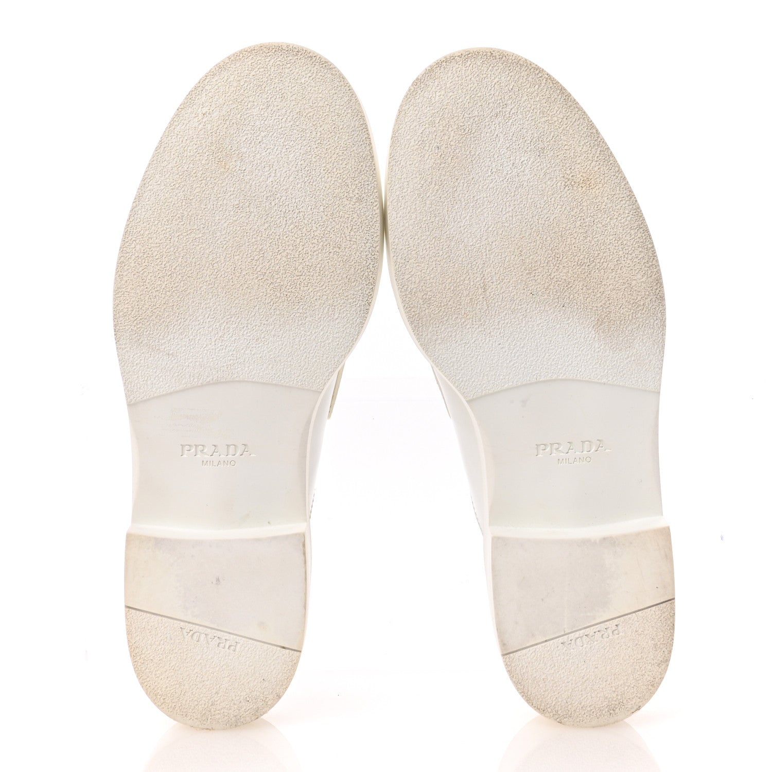 Prada Spazzolato Metal Triangle Logo 40mm Loafer Mules 37.5 White 6 of 14